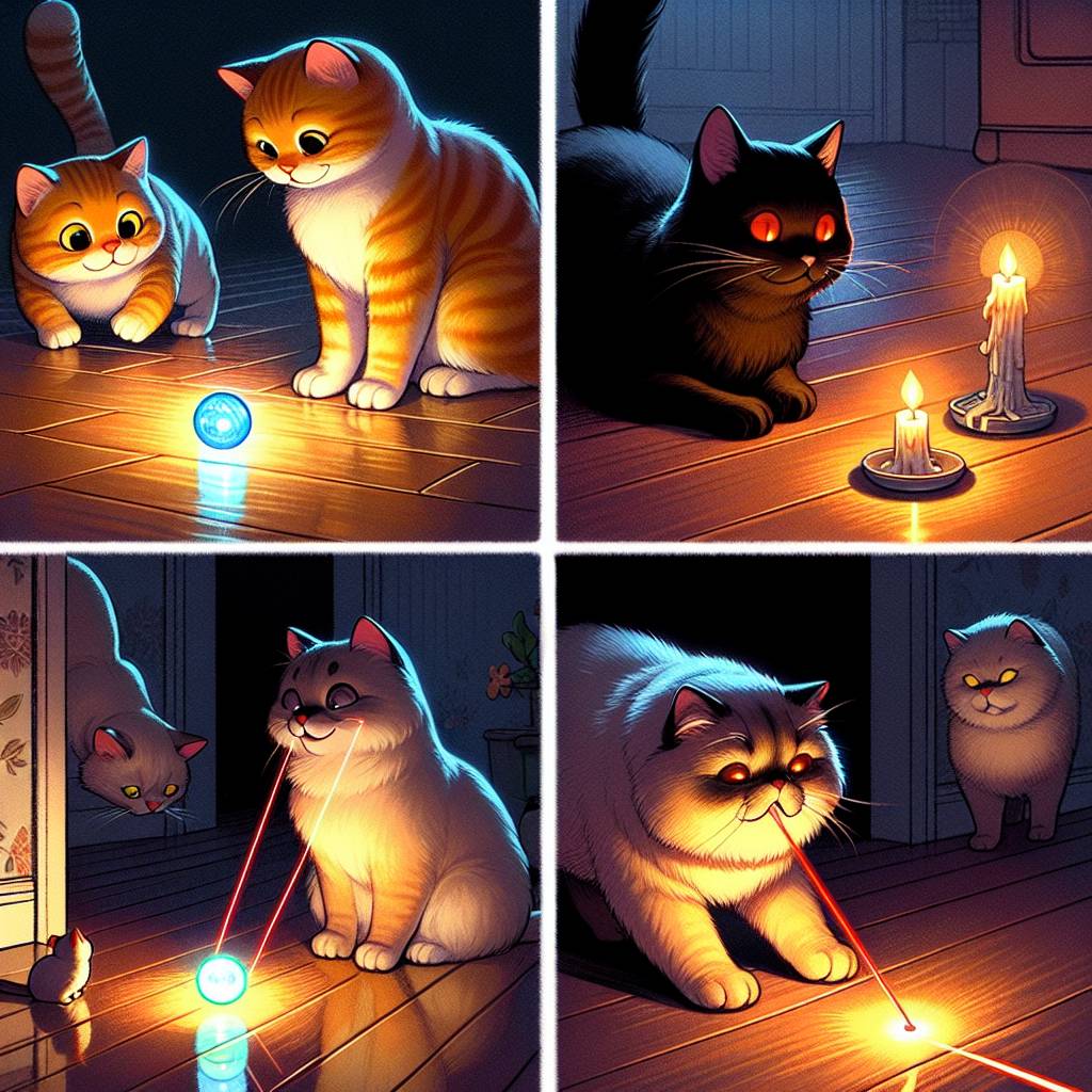 Katzen und ihre Reaktionen auf verschiedene Lichtquellen