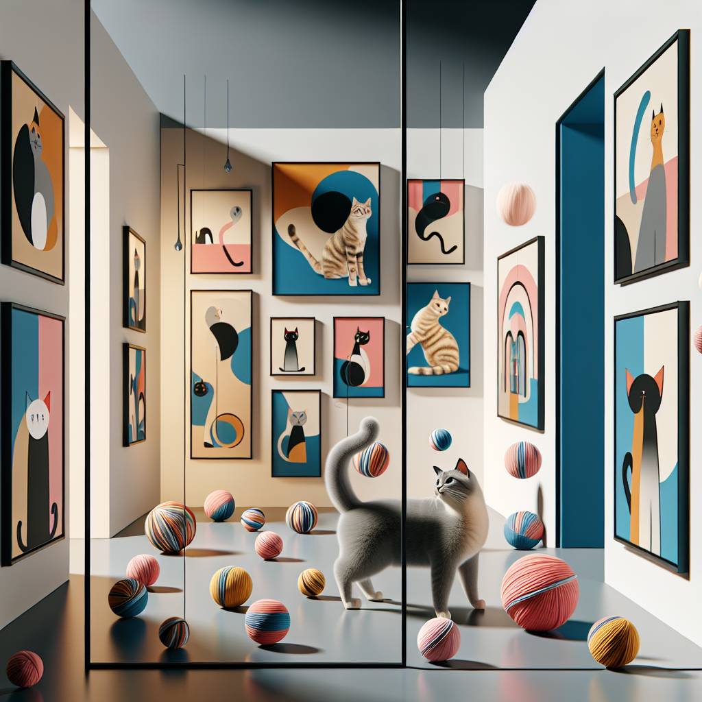 Katzen und moderne Kunst: Wie man eine virtuelle Galerie für seine Katze erstellt