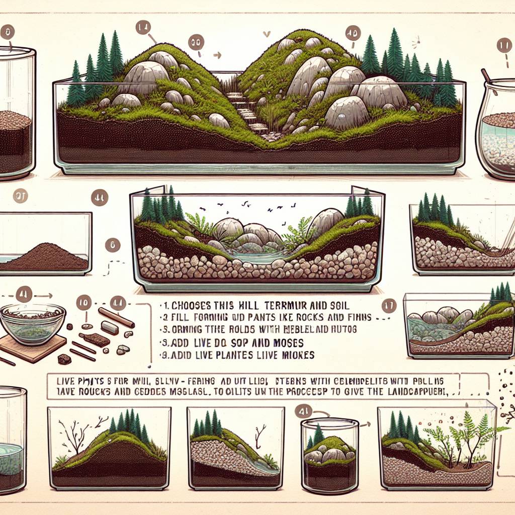 Wie man ein künstliches Hügelland-Terrarium gestaltet